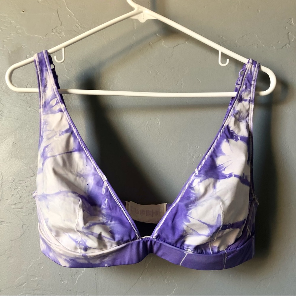 KIT UNDERGARMENTS Purple Tie-Dye Triangle Underwire Bra